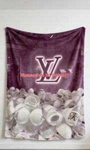 LV Neon Pink Flannel Blanket LV Bubble Art Throw Blanket IMG_3289